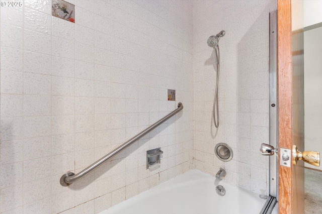 bathroom featuring bathtub / shower combination