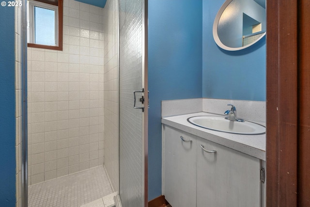 3511 NE Holman St, Portland, OR 97211 - bathroom featuring a shower stall and vanity