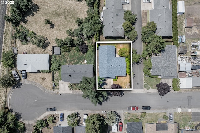 576 S 35th St, Springfield, OR 97478 - aerial view of residential area with property parcel outlined