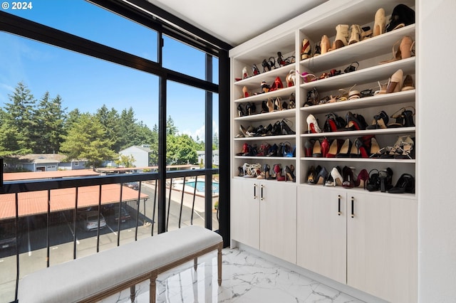 view of walk in closet