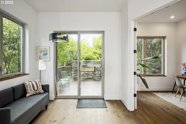5674 NE 15th Ave, Portland, OR 97211 - entryway featuring wood-type flooring and healthy amount of natural light