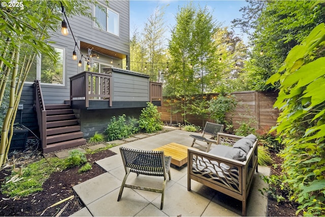 5674 NE 15th Ave, Portland, OR 97211 - view of patio / terrace with an outdoor living space