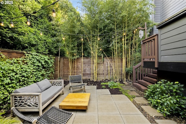 5674 NE 15th Ave, Portland, OR 97211 - fenced backyard featuring an outdoor hangout area and a patio area