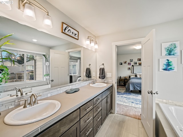 6212 N 87th Ave, Camas, WA 98607 - full bath with connected bathroom, double vanity, and a tub