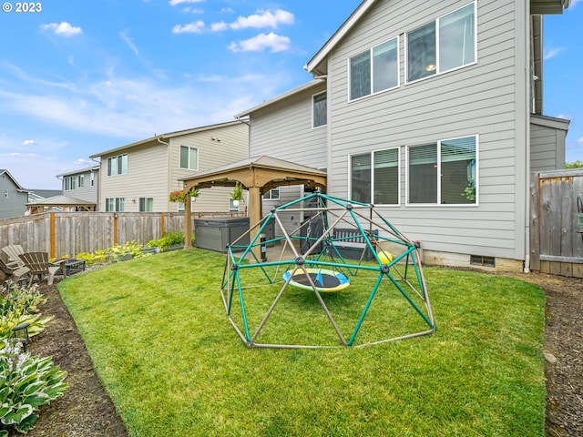 6212 N 87th Ave, Camas, WA 98607 - rear view of property featuring a gazebo and a hot tub
