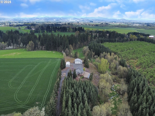 7145 SE Amity Dayton Hwy, Amity, OR 97101 - aerial overview of property's location featuring mountains and rural landscape
