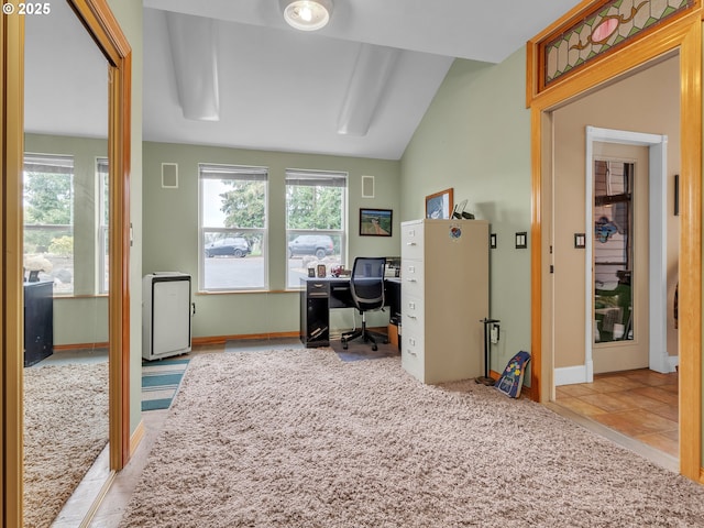 7145 SE Amity Dayton Hwy, Amity, OR 97101 - office area featuring vaulted ceiling and baseboards
