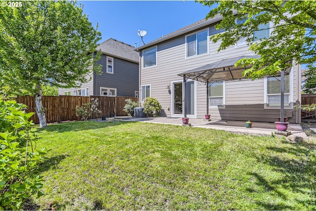 15610 SE Kingbird Dr, Happy Valley, OR 97015 - rear view of property featuring a gazebo, a patio area, and cooling unit