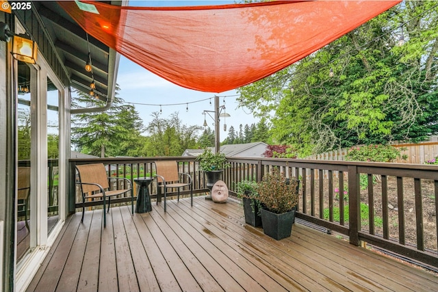 view of wooden deck