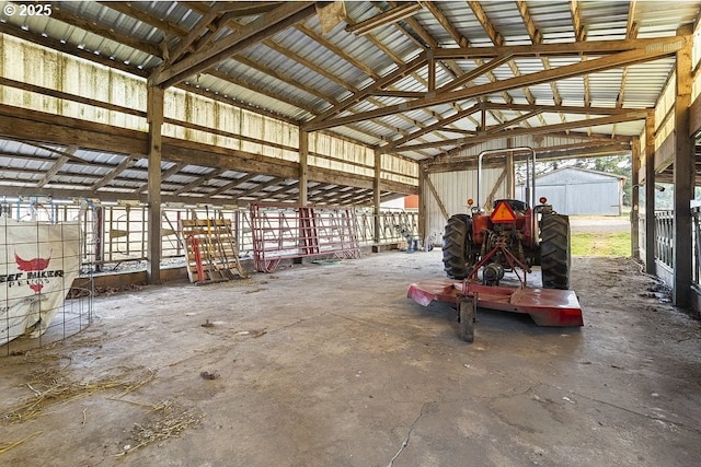 miscellaneous room with vaulted ceiling