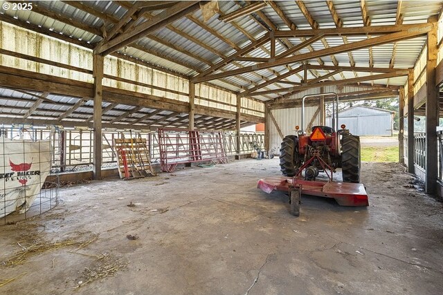 view of horse barn