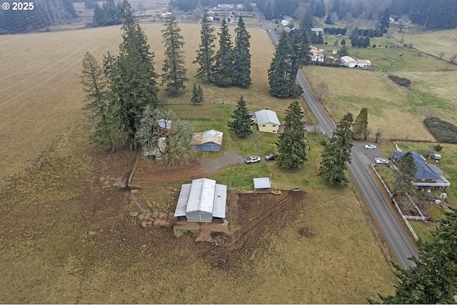 bird's eye view featuring a rural view