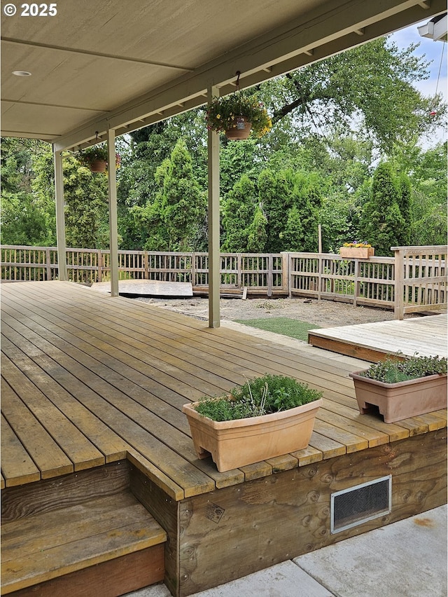 617 SW Monroe St, Sheridan, OR 97378 - deck featuring view of wooded area