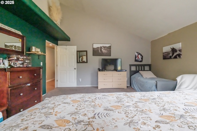 11885 Riverhaven Ln SE, Stayton, OR 97383 - carpeted bedroom featuring vaulted ceiling