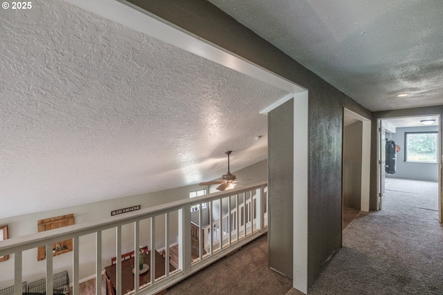 11885 Riverhaven Ln SE, Stayton, OR 97383 - hall with a textured ceiling and carpet floors