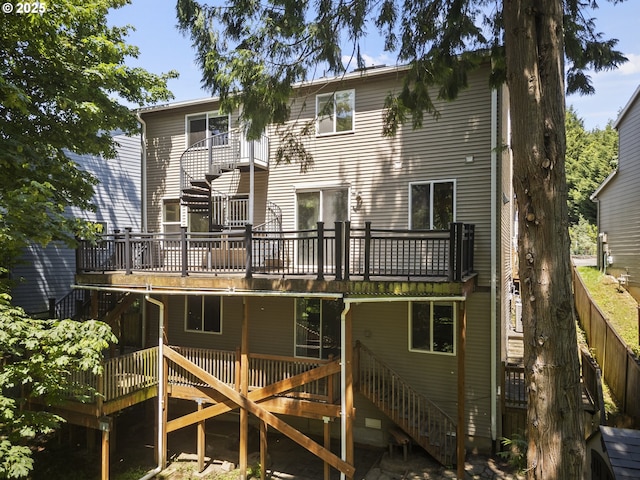 3541 SW Wonderview Ave, Gresham, OR 97080 - back of property featuring stairs and a deck