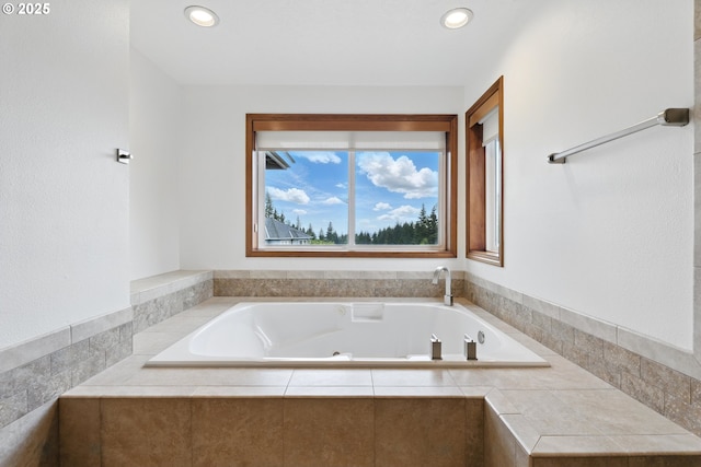 1324 Stonehaven Dr, West Linn, OR 97068 - full bath with a tub with jets and recessed lighting