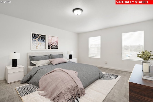 view of carpeted bedroom