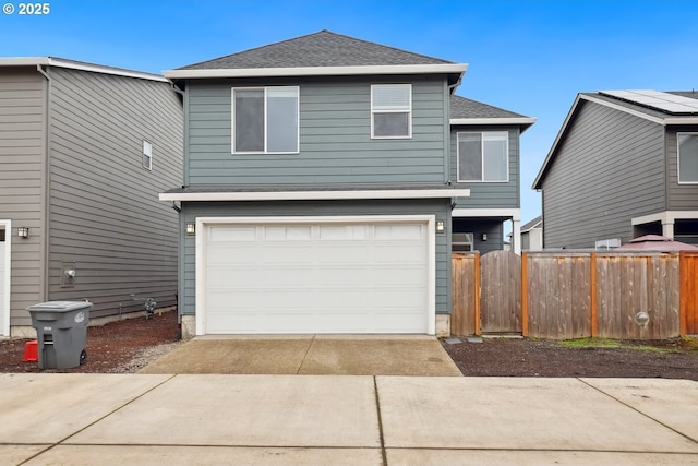 front facade featuring a garage