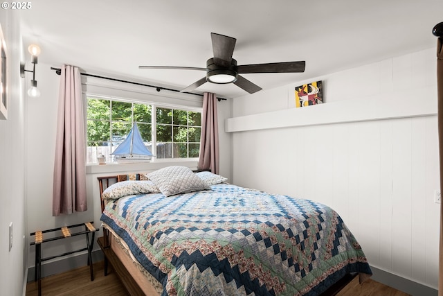 22692 SW Highland Dr, Sherwood, OR 97140 - bedroom with wood finished floors and ceiling fan