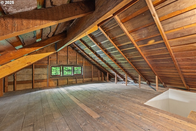 view of attic