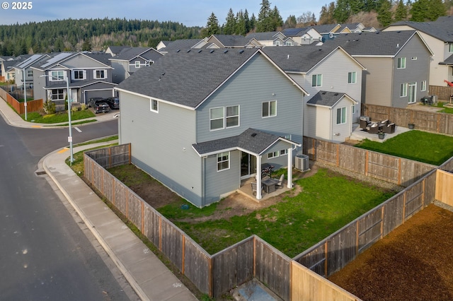 birds eye view of property featuring a residential view