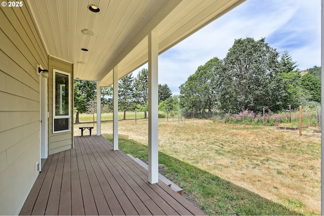 1317 Riggleman Ln, White Salmon, WA 98672 - wooden terrace with view of scattered trees