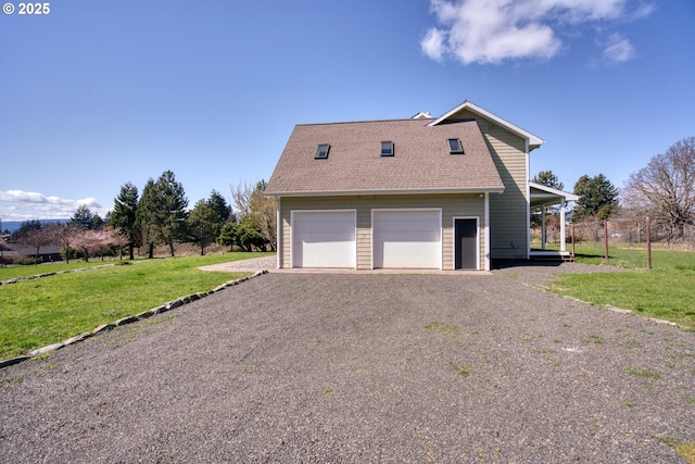 1317 Riggleman Ln, White Salmon, WA 98672 - view of side of property with a yard and roof with shingles