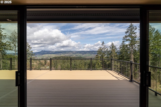 11625 NE Hoskins Hill Rd, Newberg, OR 97132 - wooden deck with a mountain view