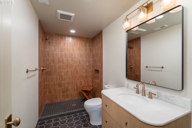 11625 NE Hoskins Hill Rd, Newberg, OR 97132 - bathroom with toilet, vanity, and a tile shower
