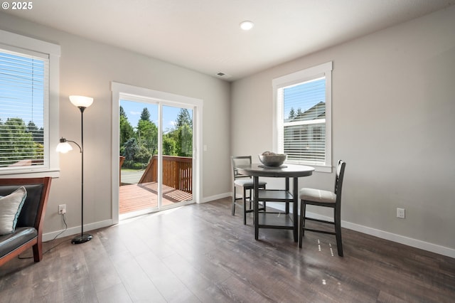 2360 N R St, Washougal, WA 98671 - dining room featuring wood finished floors and recessed lighting
