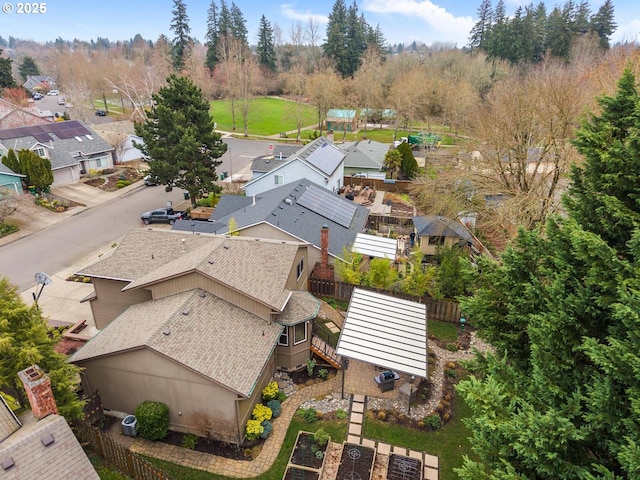 drone / aerial view featuring a residential view