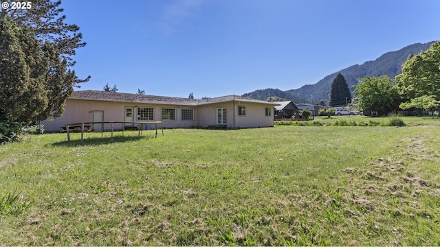 151 E Date St, Powers, OR 97466 - back of house with a mountain view and a lawn