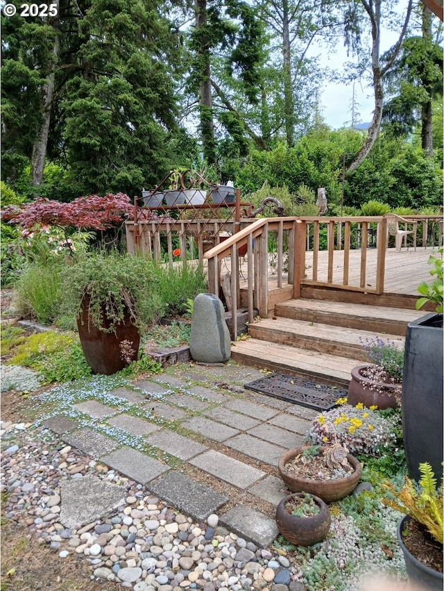 9655 8th St, Bay City, OR 97107 - view of yard with a deck and a patio