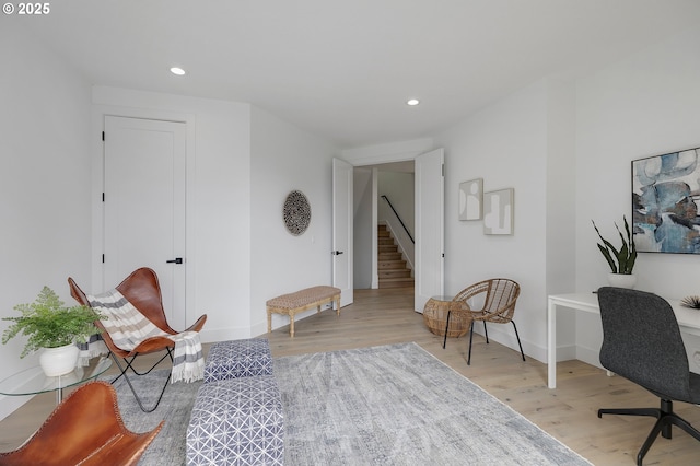 interior space featuring light wood-type flooring