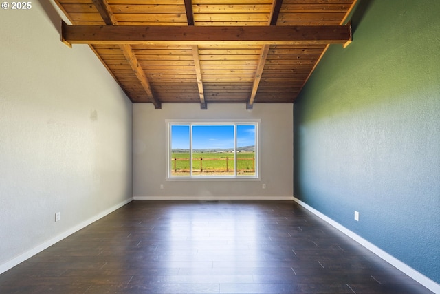 1770 Mccormick Loop Rd, Tillamook, OR 97141 - spare room featuring wooden ceiling, wood finished floors, and baseboards