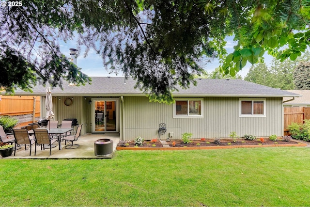 rear view of property with a patio