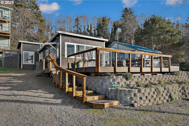 exterior space with a wooden deck