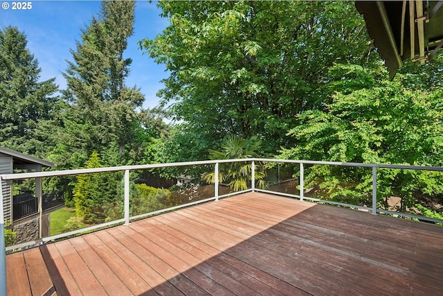 view of wooden deck