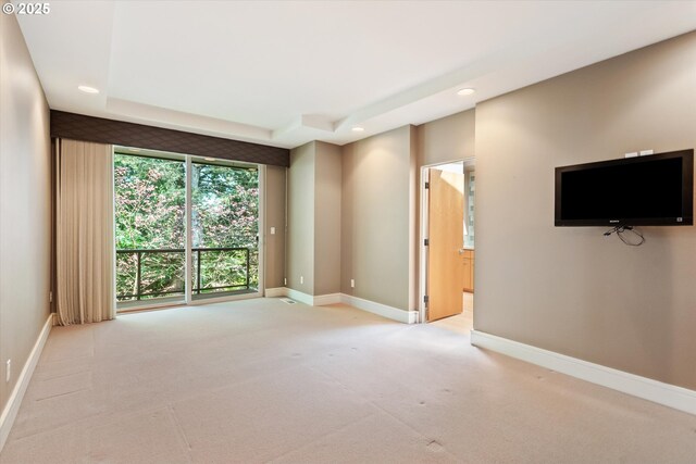 22040 Shannon Pl, West Linn, OR 97068 - spare room with carpet floors, recessed lighting, a raised ceiling, and baseboards