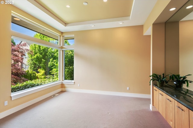 22040 Shannon Pl, West Linn, OR 97068 - unfurnished room with light colored carpet, baseboards, and recessed lighting