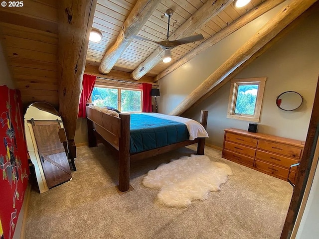 55778 SW Scoggins Valley Rd, Gaston, OR 97119 - carpeted bedroom featuring wooden ceiling