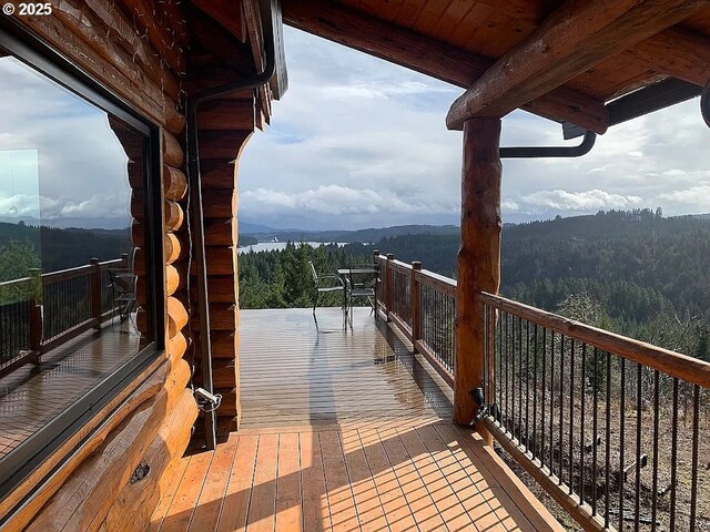 55778 SW Scoggins Valley Rd, Gaston, OR 97119 - balcony with a forest view and a mountain view
