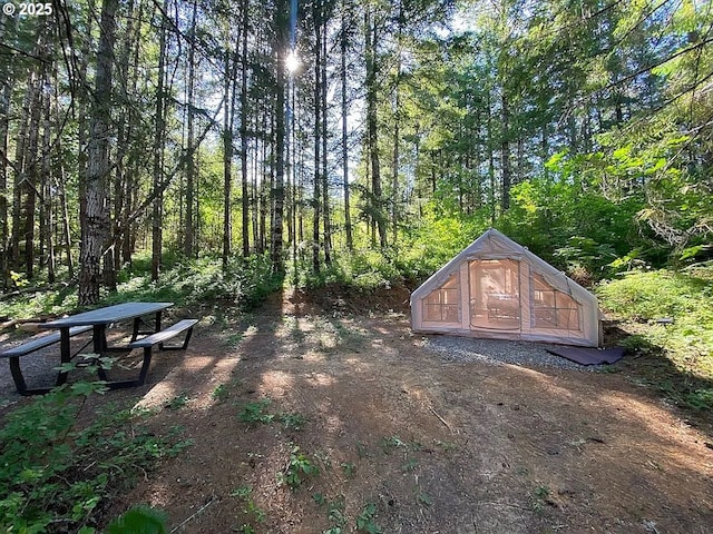55778 SW Scoggins Valley Rd, Gaston, OR 97119 - view of outdoor structure featuring a view of trees