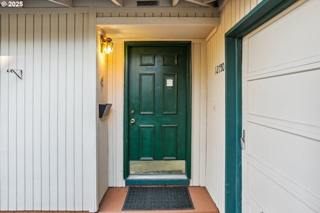 view of doorway to property