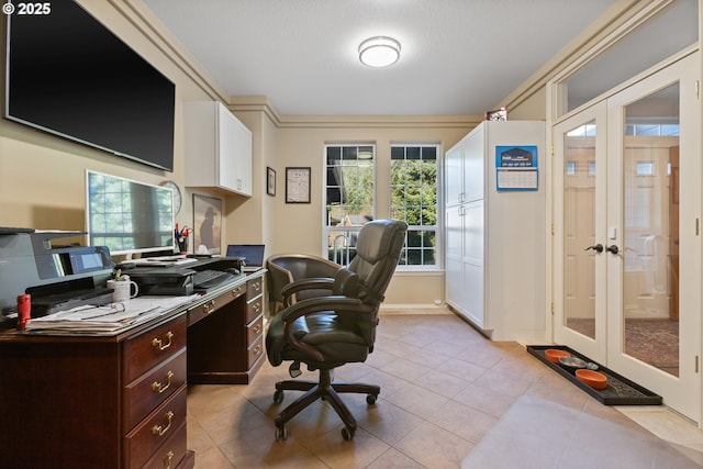 24150 NW Green Mountain Rd, Banks, OR 97106 - office space featuring french doors and light tile patterned flooring