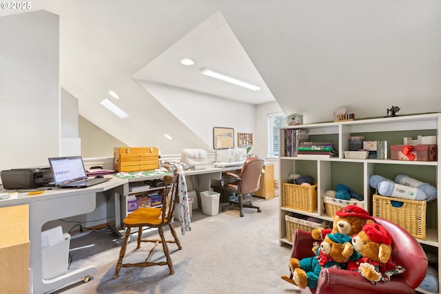 24150 NW Green Mountain Rd, Banks, OR 97106 - carpeted office featuring lofted ceiling and recessed lighting