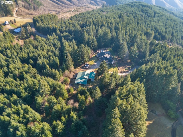 24150 NW Green Mountain Rd, Banks, OR 97106 - aerial view of property's location featuring a forest and a mountainous background