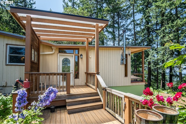 32468 Dillard Rd, Eugene, OR 97405 - view of wooden deck