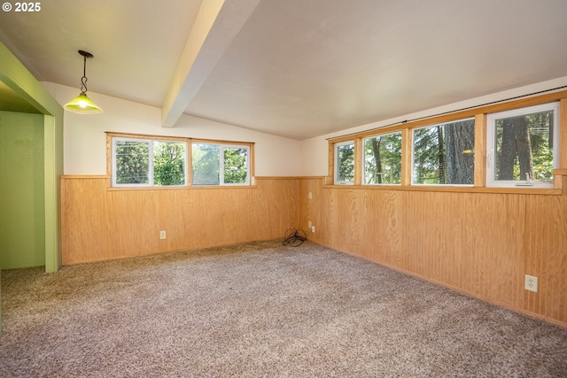 32468 Dillard Rd, Eugene, OR 97405 - carpeted spare room with wainscoting and wood walls